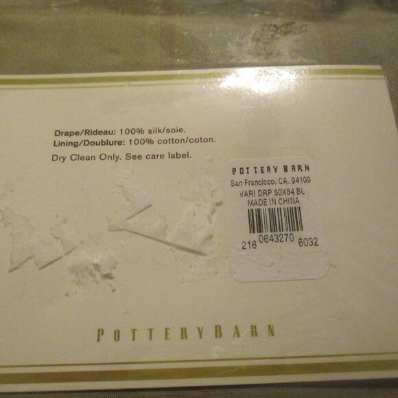 Pottery Barn Variegated Silk Stripe Drapes - Picture 6 of 7